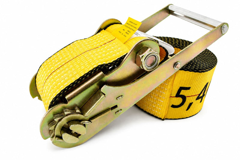 4”x30' Ratchet Strap with Flat Hooks - 5,400lbs WLL