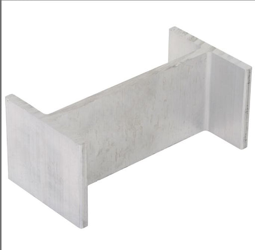 High-strength aluminum load leveler lumber clip, 6 inches wide and 1 pound in weight, designed to secure hardwood lumber in step deck trailer systems. Sold individually; three clips needed per leveler. 