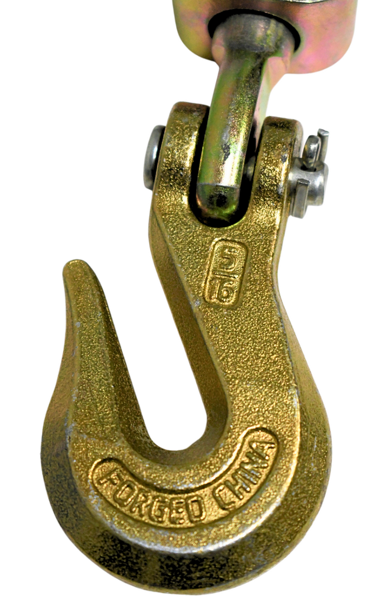 Ancra EZ Ratcheting Lever Load Binder made of heavy-duty steel with electro zinc plating, 12-inch take-up, 5,400 lbs working load limit, compatible with 5/16" G70 to 3/8" G43 chains.