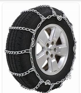 Set of 2 Pewag square link tire chains designed for 22.5-inch tires, constructed from nickel manganese alloy steel, offering superior traction and durability.