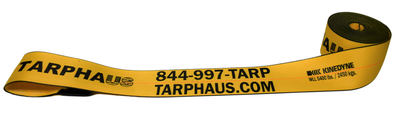 4'' x 30' Gold Winch Strap w/ Flat Hook - Kinedyne